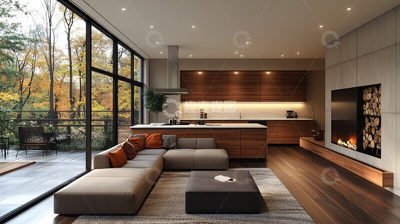 高清大图下载【趣麦麦图】现代豪华厨房设计1