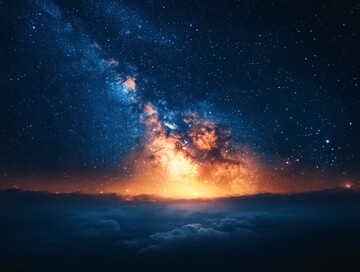 星夜银河对称图