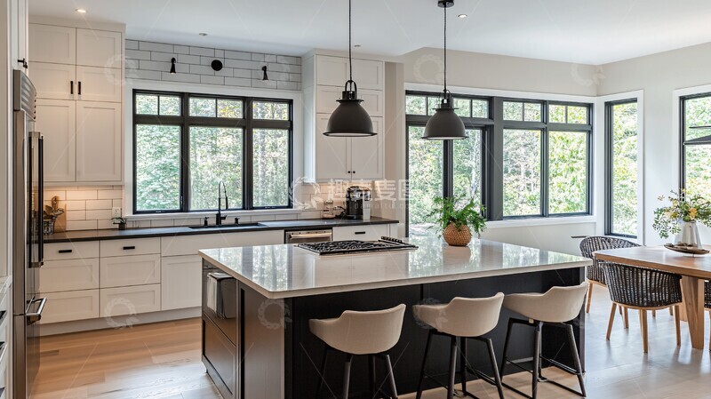 高清大图下载【趣麦麦图】大厨房岛台设计