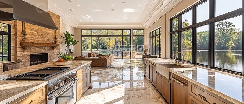 高清大图下载【趣麦麦图】豪华厨房布局1