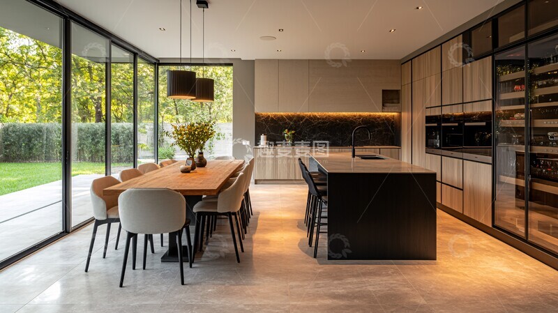 高清大图下载【趣麦麦图】大厨房岛台设计1
