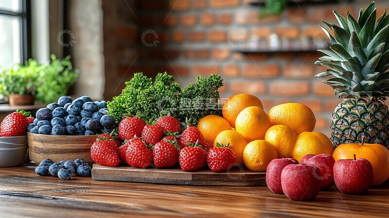 高清大图下载【趣麦麦图】厨房背景设计1