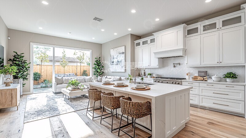 高清大图下载【趣麦麦图】白色橱柜厨房