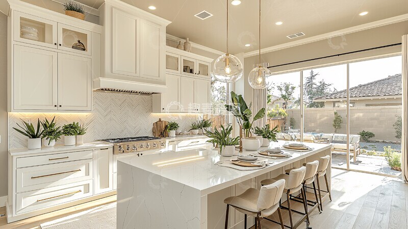 高清大图下载【趣麦麦图】白色橱柜厨房2