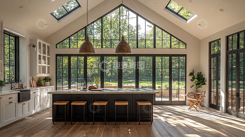 高清大图下载【趣麦麦图】黑岛白橱木地板1