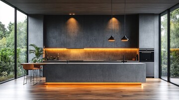 简约吊灯现代厨房