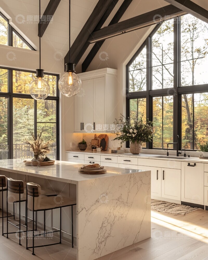 高清大图下载【趣麦麦图】现代厨房场景1