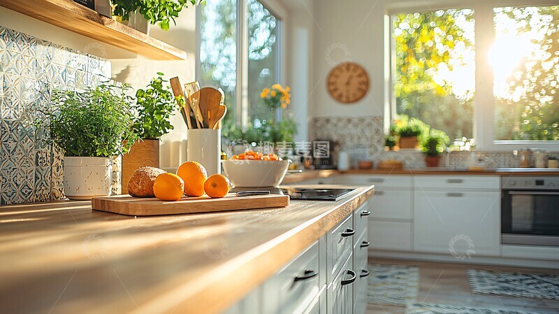 高清大图下载【趣麦麦图】白色橱柜厨房4