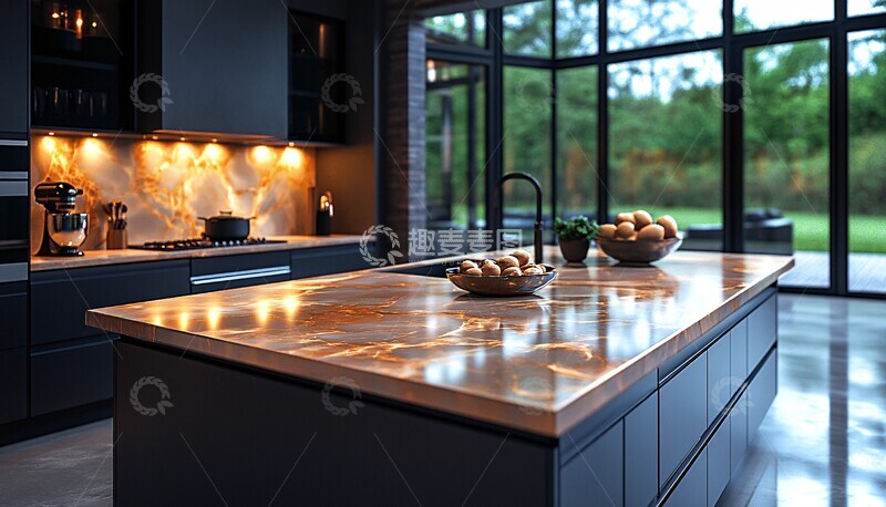高清大图下载【趣麦麦图】大理石台面大理石台面厨房2