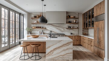 木石结合厨房设计2