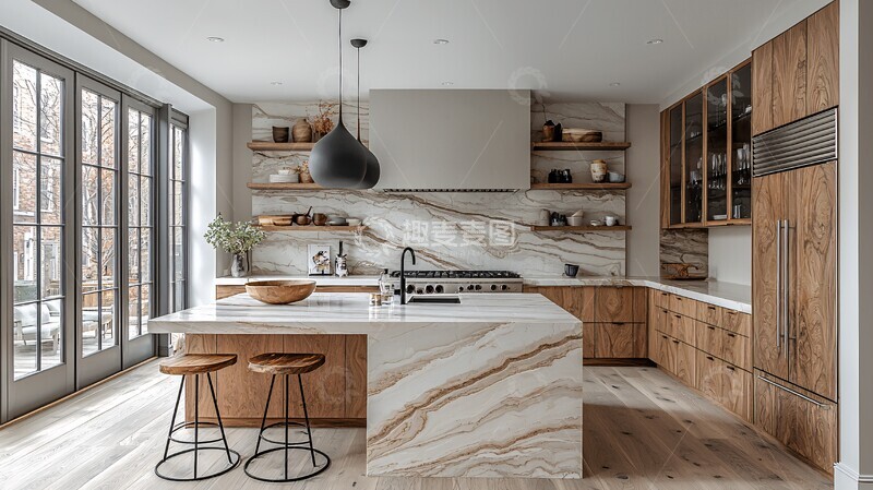 高清大图下载【趣麦麦图】木石结合厨房设计2