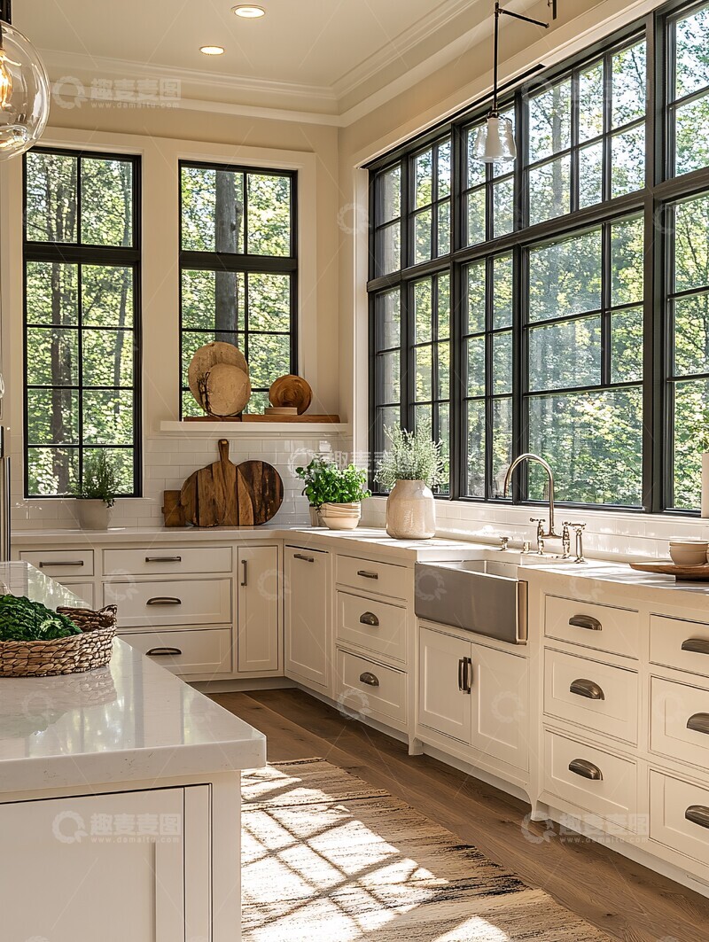 高清大图下载【趣麦麦图】开放厨房岛台设计4