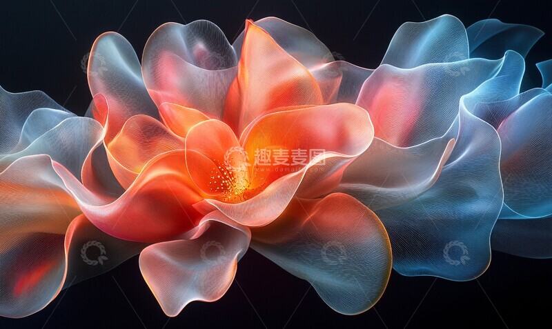 高清大图下载【趣麦麦图】流光溢彩花瓣1