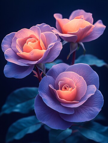 薰衣草紫蓝橙玫瑰2