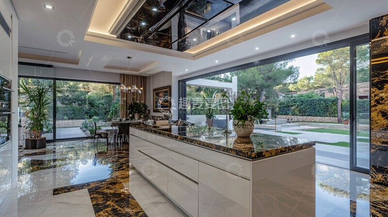 高清大图下载【趣麦麦图】白色橱柜大理石台面4