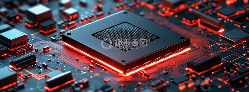 高清大图下载【趣麦麦图】芯片数据流动设计