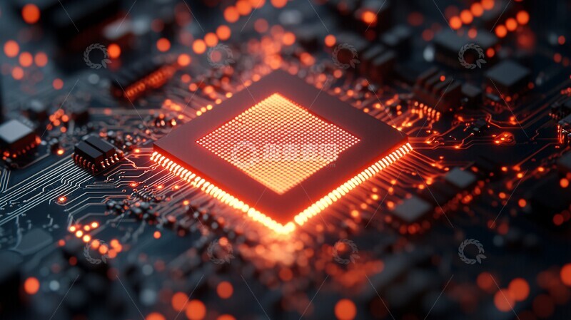 高清大图下载【趣麦麦图】处理器芯片电路板1