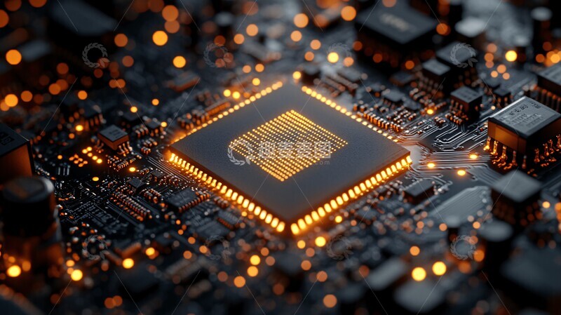 高清大图下载【趣麦麦图】处理器芯片电路板2