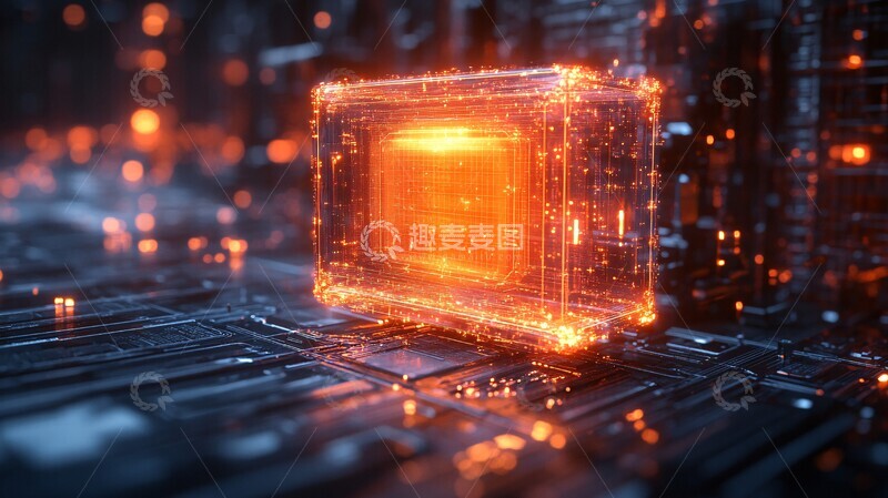 高清大图下载【趣麦麦图】量子计算节点连接