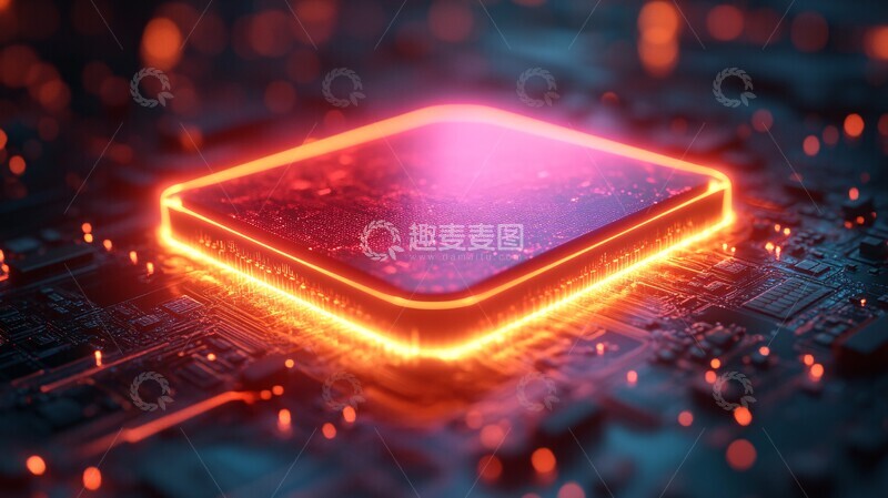 高清大图下载【趣麦麦图】微芯片发光效果