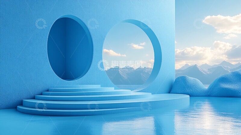 高清大图下载【趣麦麦图】蓝色背景计算1