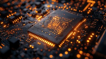 微芯片细节微芯片电路板电线2