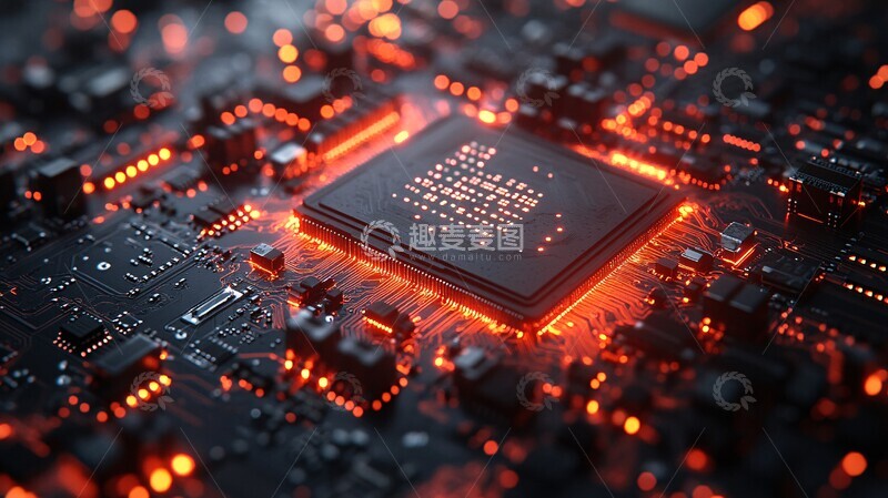 高清大图下载【趣麦麦图】电路板计算机芯片1