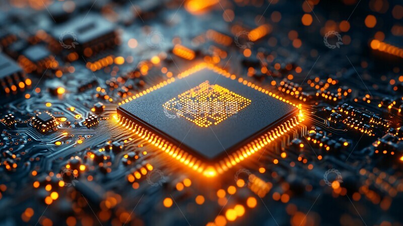 高清大图下载【趣麦麦图】微芯片细节微芯片电路板电线1