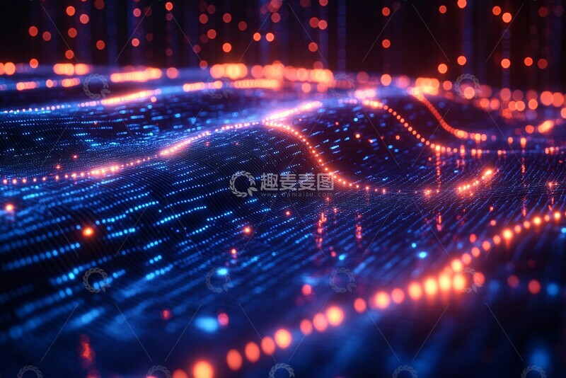 高清大图下载【趣麦麦图】区块链全息图1