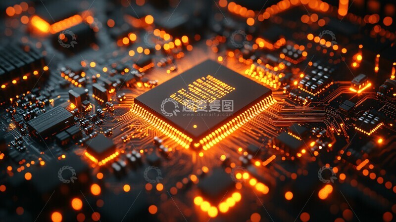 高清大图下载【趣麦麦图】电路板计算机芯片2