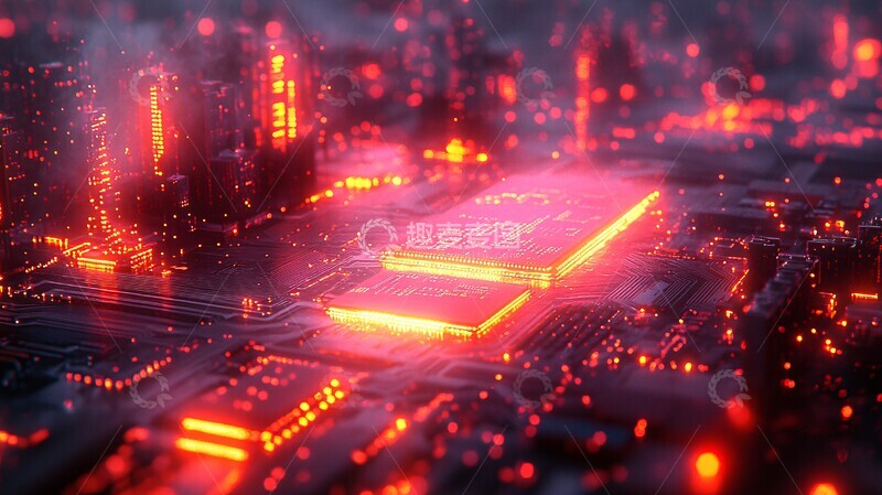 高清大图下载【趣麦麦图】电路板计算机芯片