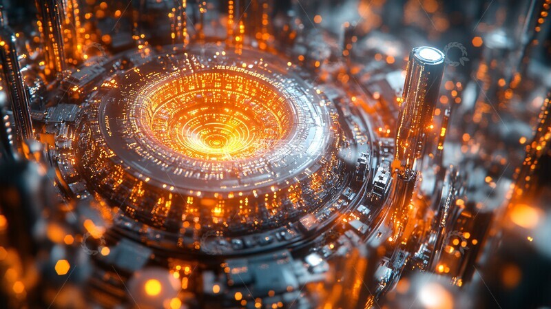 高清大图下载【趣麦麦图】量子计算机芯片2