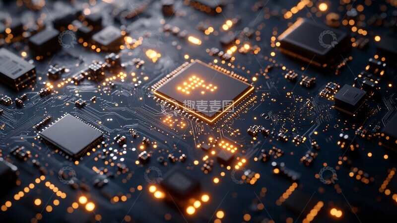 高清大图下载【趣麦麦图】电路板设计电路电子微芯片1