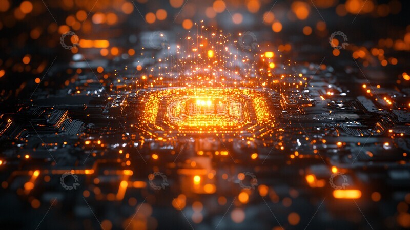 高清大图下载【趣麦麦图】量子计算机芯片1