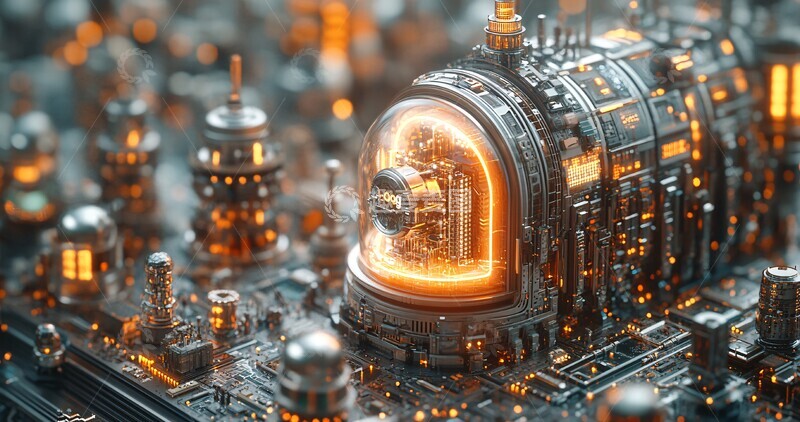 高清大图下载【趣麦麦图】量子计算机半导体2