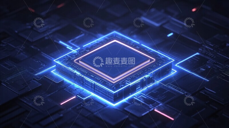 高清大图下载【趣麦麦图】芯片与几何图形2