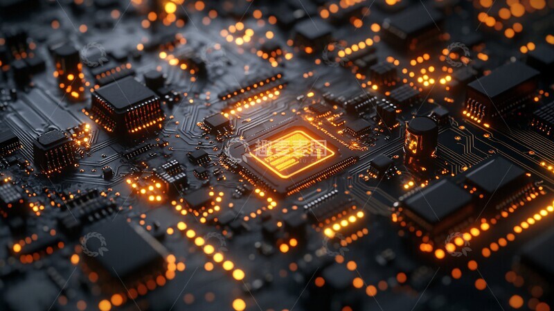 高清大图下载【趣麦麦图】蓝调科技电路2