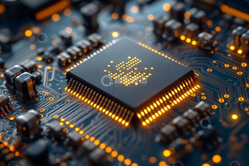 高清大图下载【趣麦麦图】半导体芯片电路板