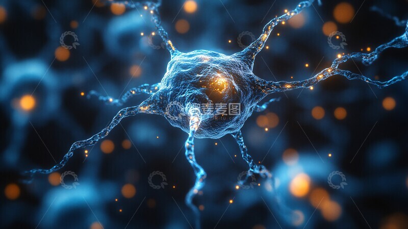 高清大图下载【趣麦麦图】银色神经芯片1