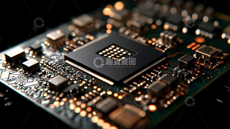 高清大图下载【趣麦麦图】芯片近景图芯片近景高清