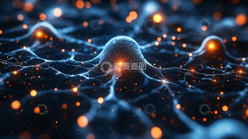 高清大图下载【趣麦麦图】银色神经芯片