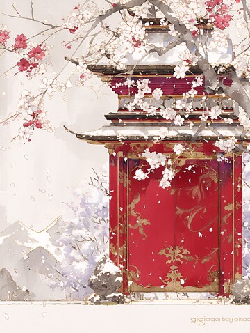 宫殿红梅图梅花宫殿图案