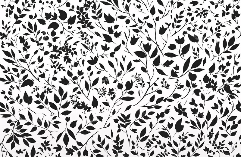 高清大图下载【趣麦麦图】叶子藤蔓图案1