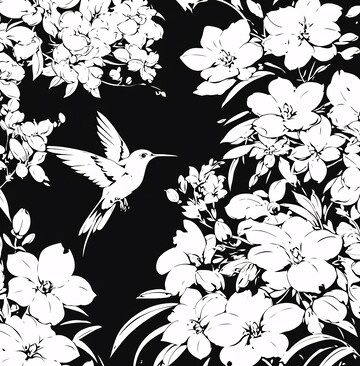 兰花鸟图案兰花鸟类图案