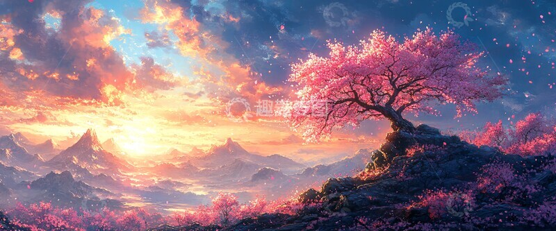 高清大图下载【趣麦麦图】普鲁托樱花山