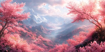 樱花谷远景樱花山谷远景2