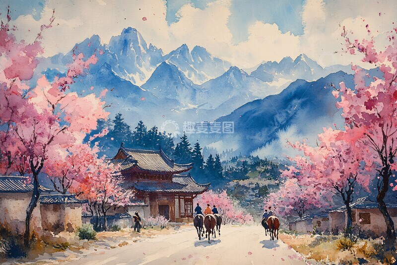 高清大图下载【趣麦麦图】马群奔驰杏梅路