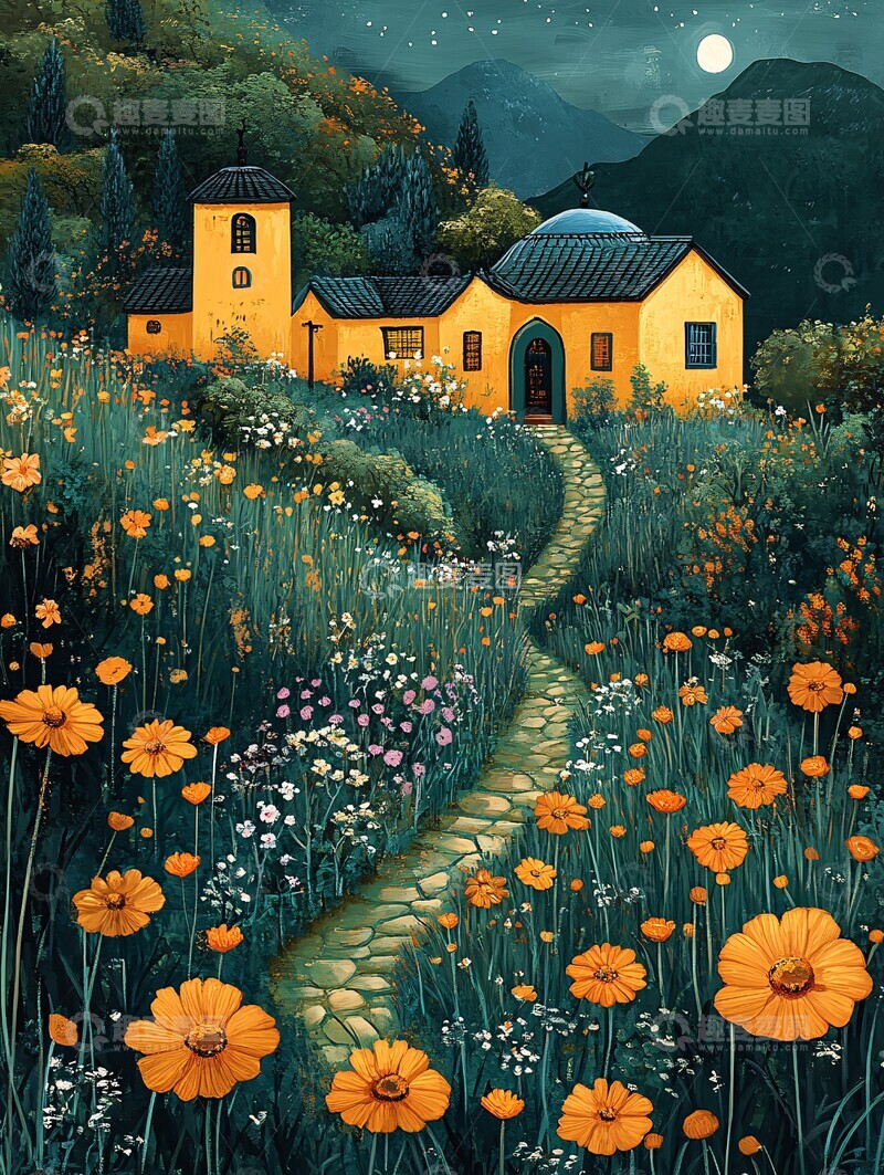 高清大图下载【趣麦麦图】草原轻风夏日图2