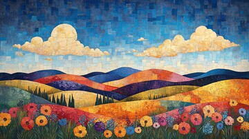 山峦云天山峦云天蓝色