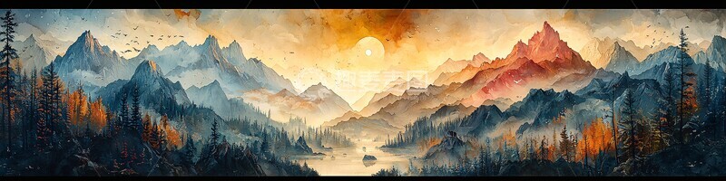 高清大图下载【趣麦麦图】山林迁徙山林迁徙文明1